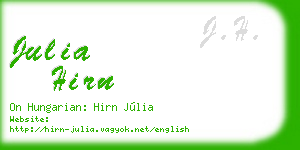 julia hirn business card
